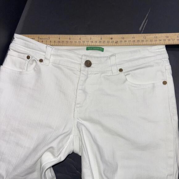 Lilly Pulitzer Palm Beach Fit Minimalist White Capri Pants Preppy Resort Wear 0 - Picture 4 of 13